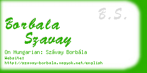 borbala szavay business card