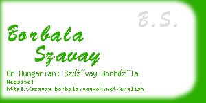 borbala szavay business card